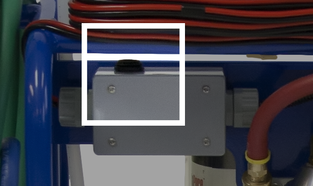 12V electrical switch highlighted by white box