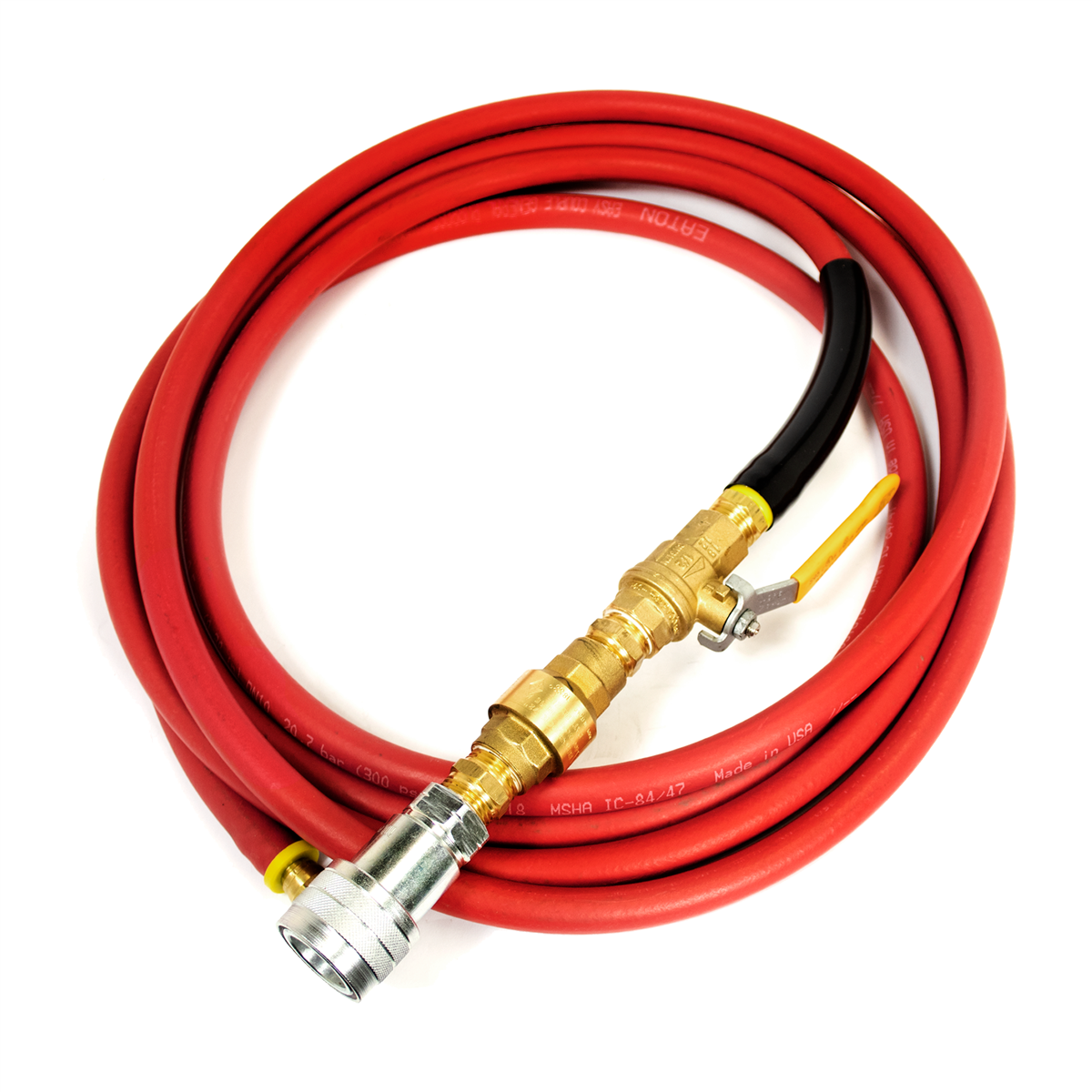 red pressure hose
